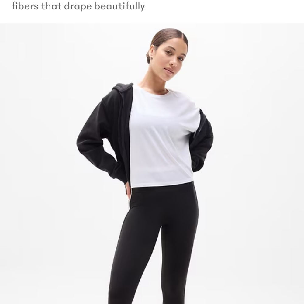 Athleta White Move With Ease Crop Tee - Picture 2 of 8
